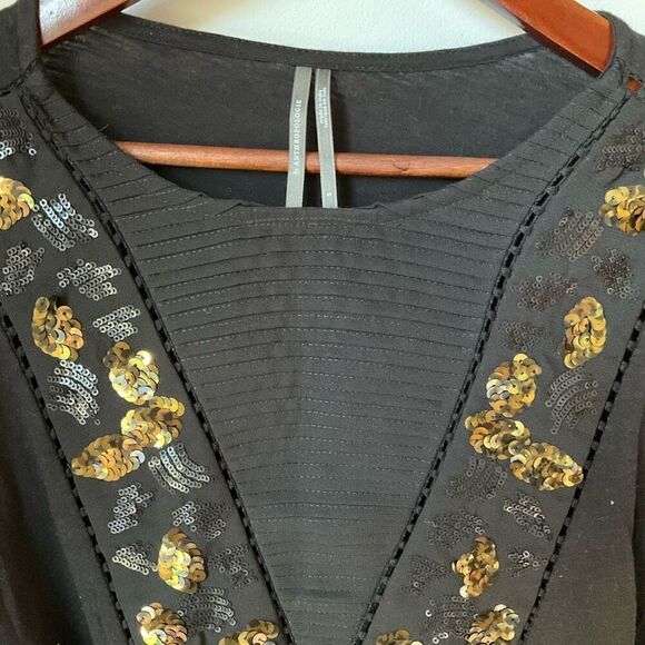 Anthropologie Neale Sequined Peplum Top, Small. Witchy - Picture 7 of 13